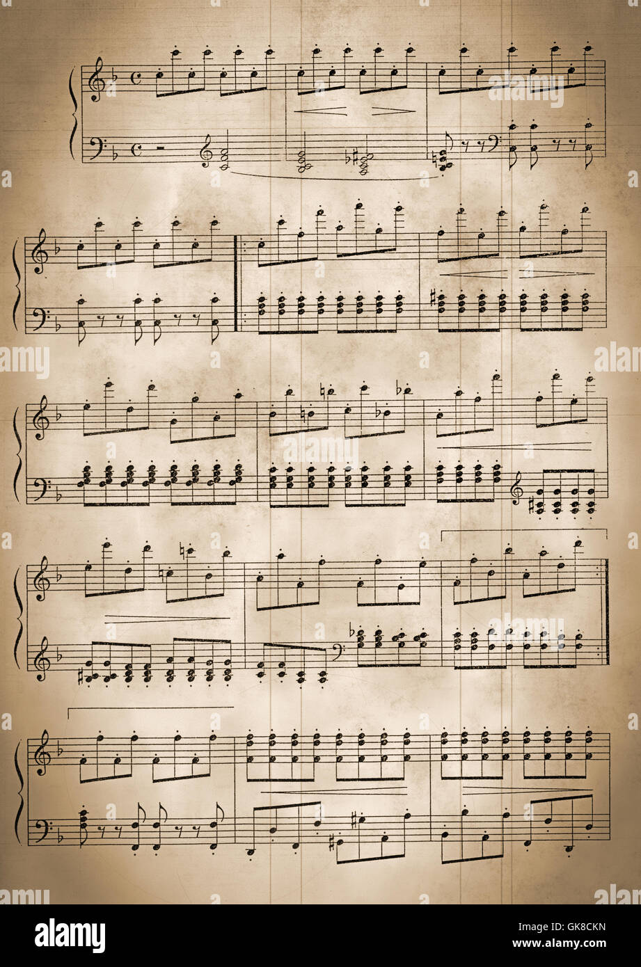 old musical notes Stock Photo - Alamy