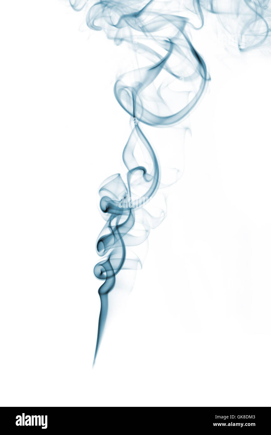 abstract blue smoke from white background Stock Photo - Alamy