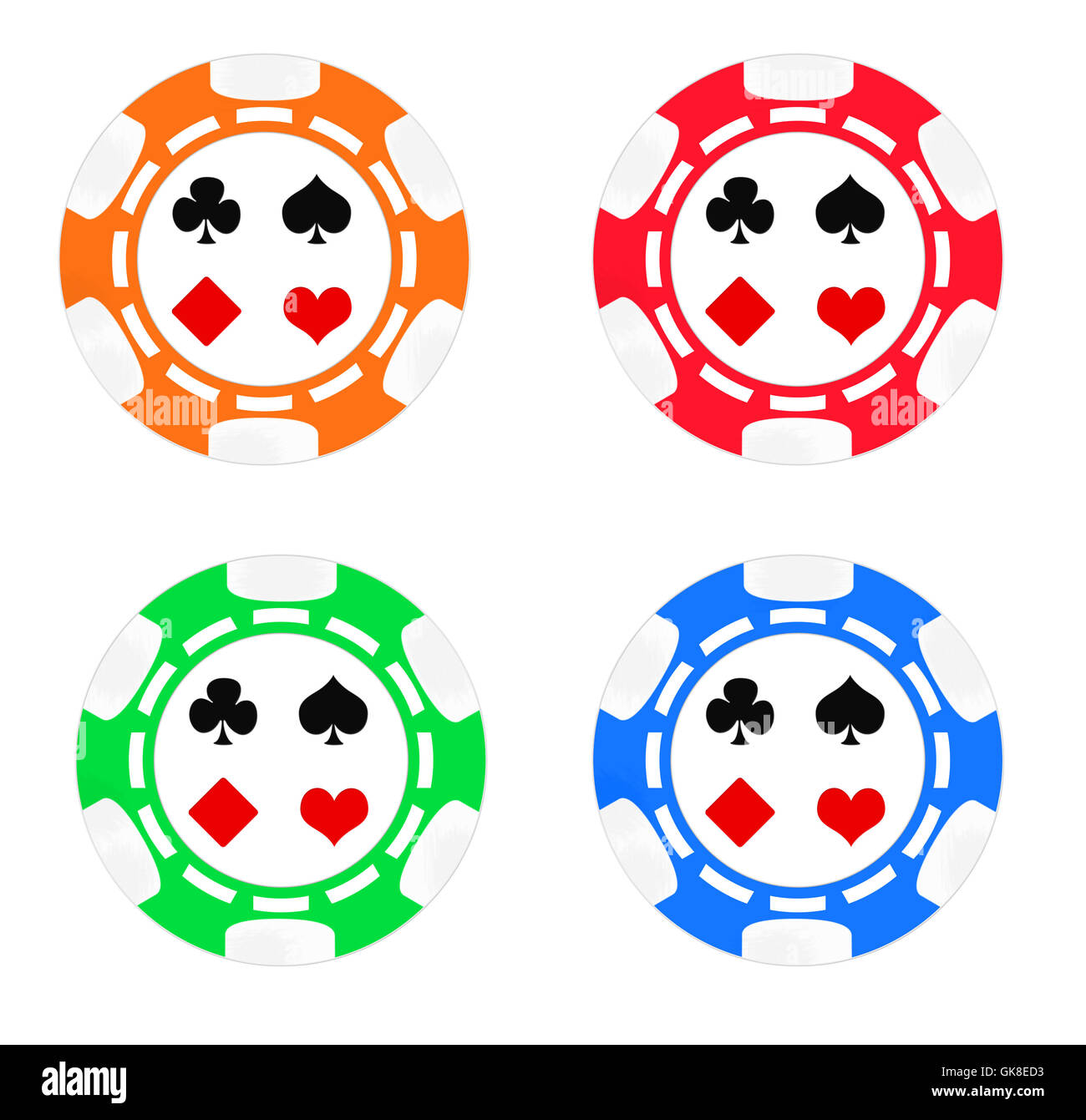 White poker chip Cut Out Stock Images & Pictures Alamy