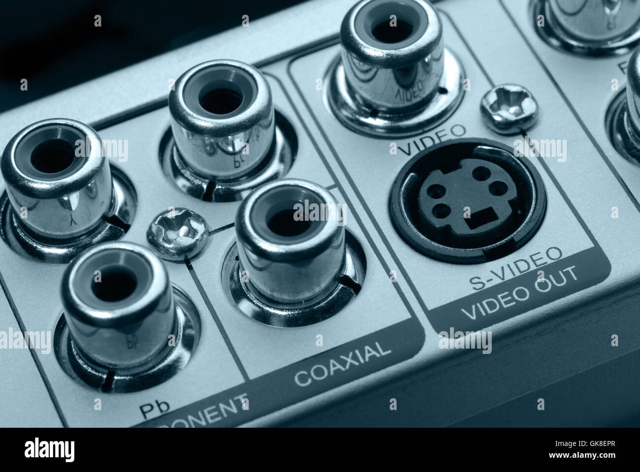 The panel of inputs blue color Stock Photo - Alamy