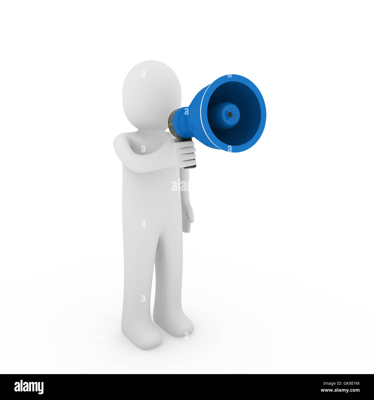 3d human megaphone Stock Photo - Alamy