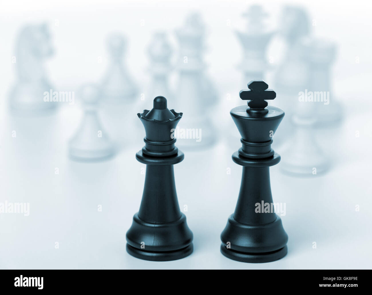 Chess king and queen Stock Photo Alamy