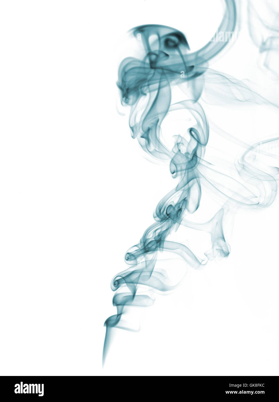 blue smoke from white background Stock Photo - Alamy