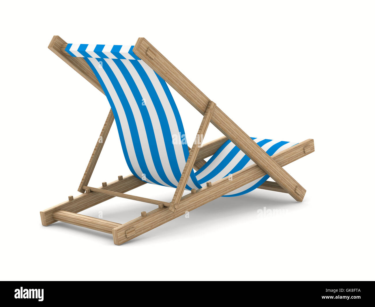 Deckchair on white background. Isolated 3D image Stock Photo - Alamy