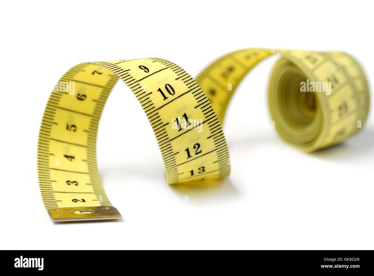 tailor measuring tape isolated Stock Photo