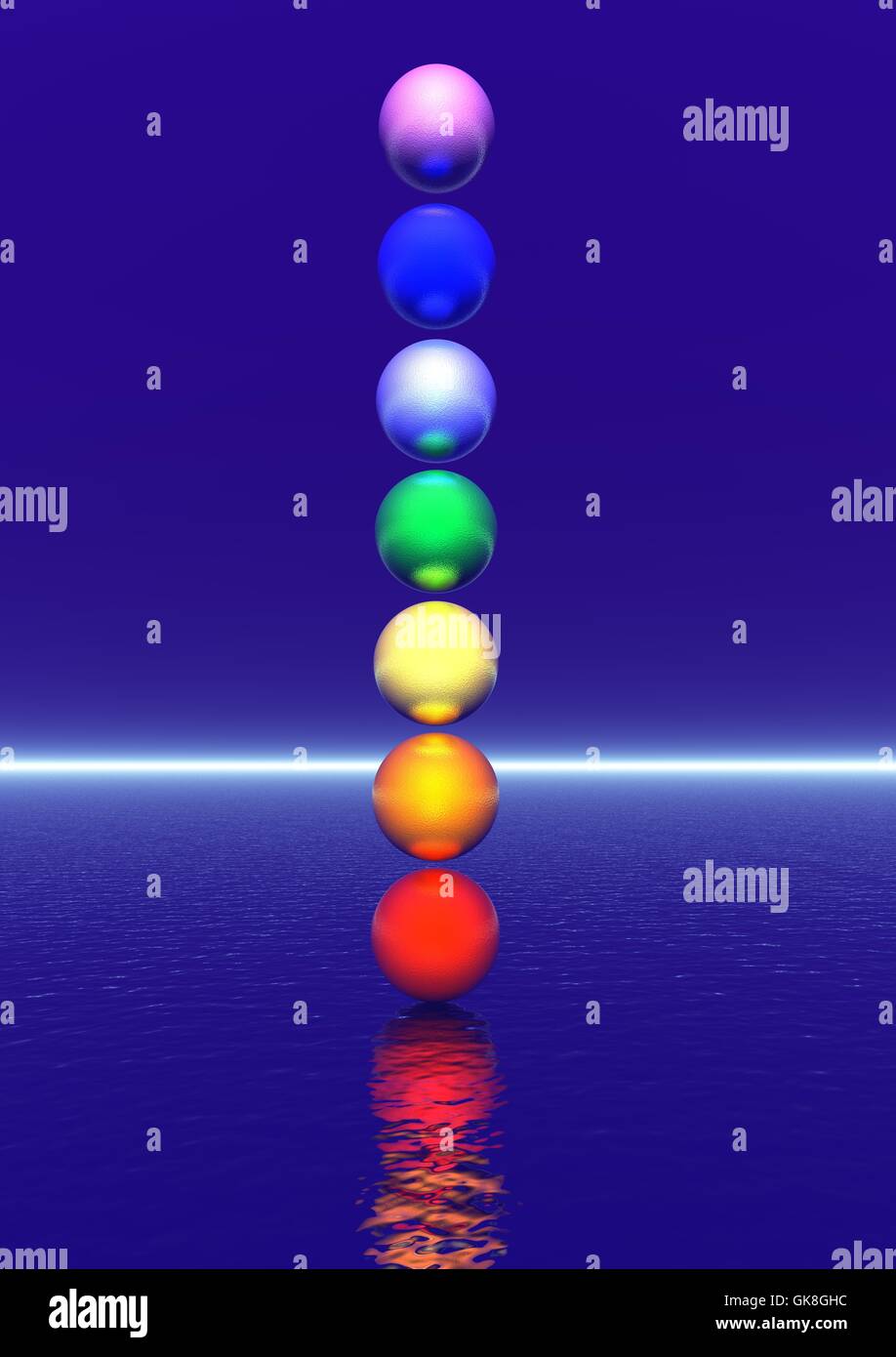 Chakra column Stock Photo