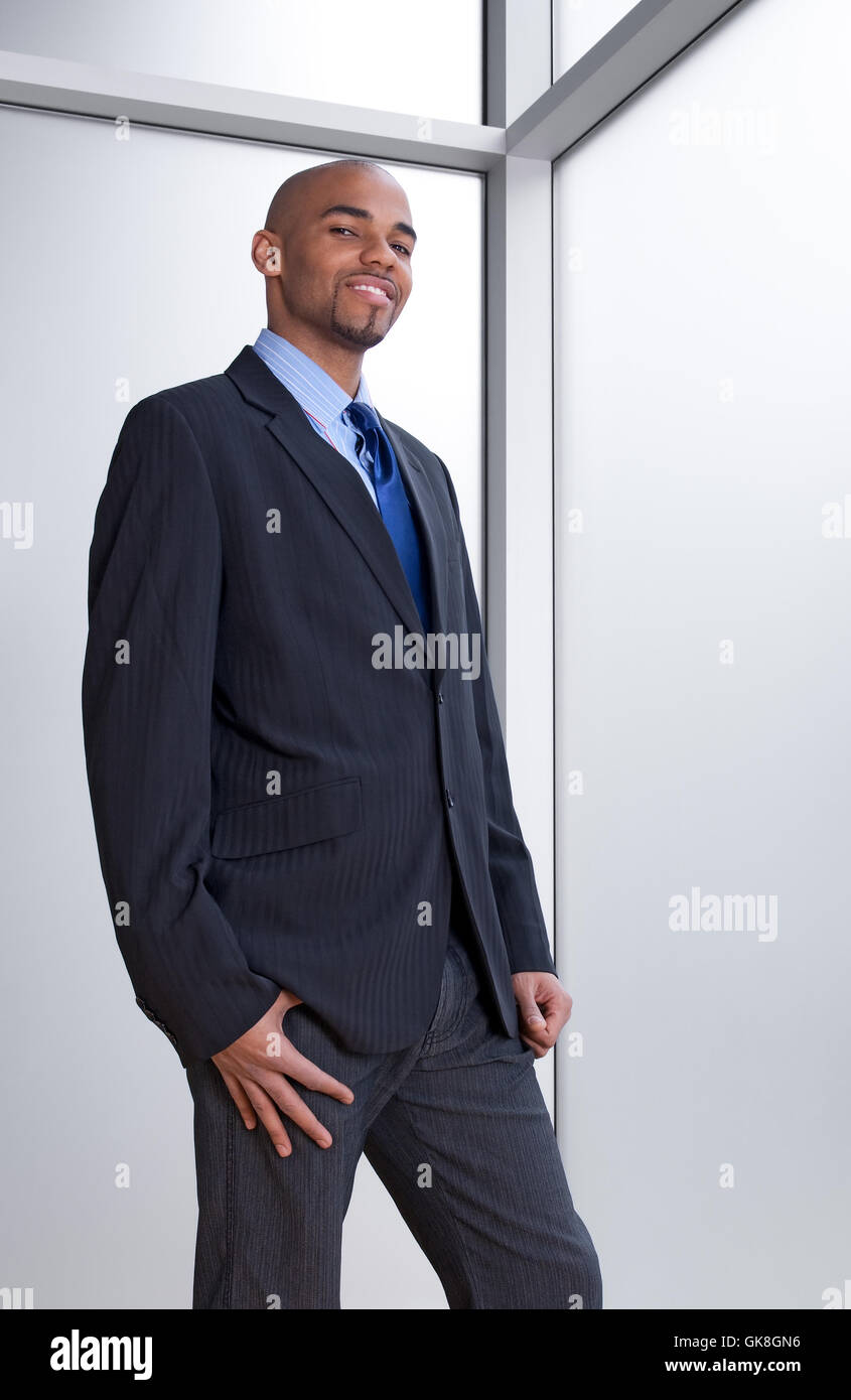 Business man beside the window Stock Photo