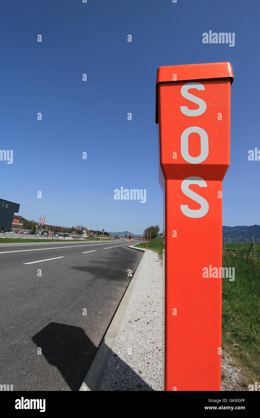 SOS sign for drivers Stock Photo - Alamy