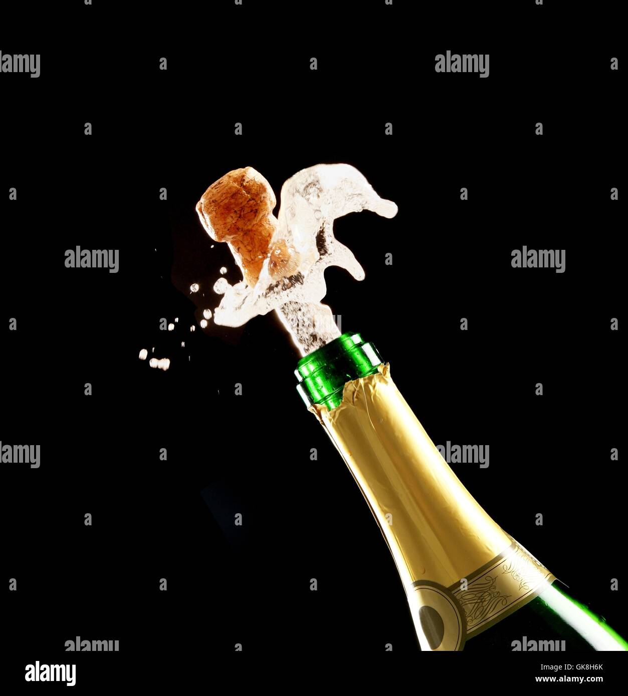 Champagne Cork and Bottle Stock Photo Alamy