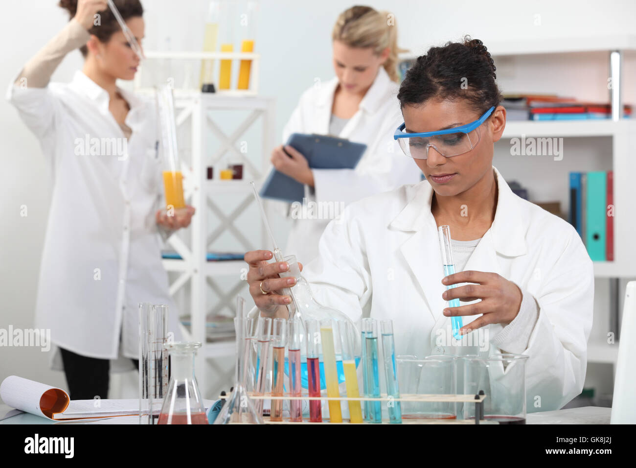 chemistry beaker analyze Stock Photo Alamy