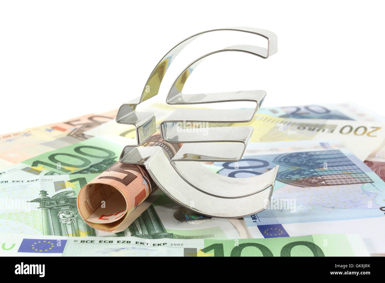euro bills Stock Photo