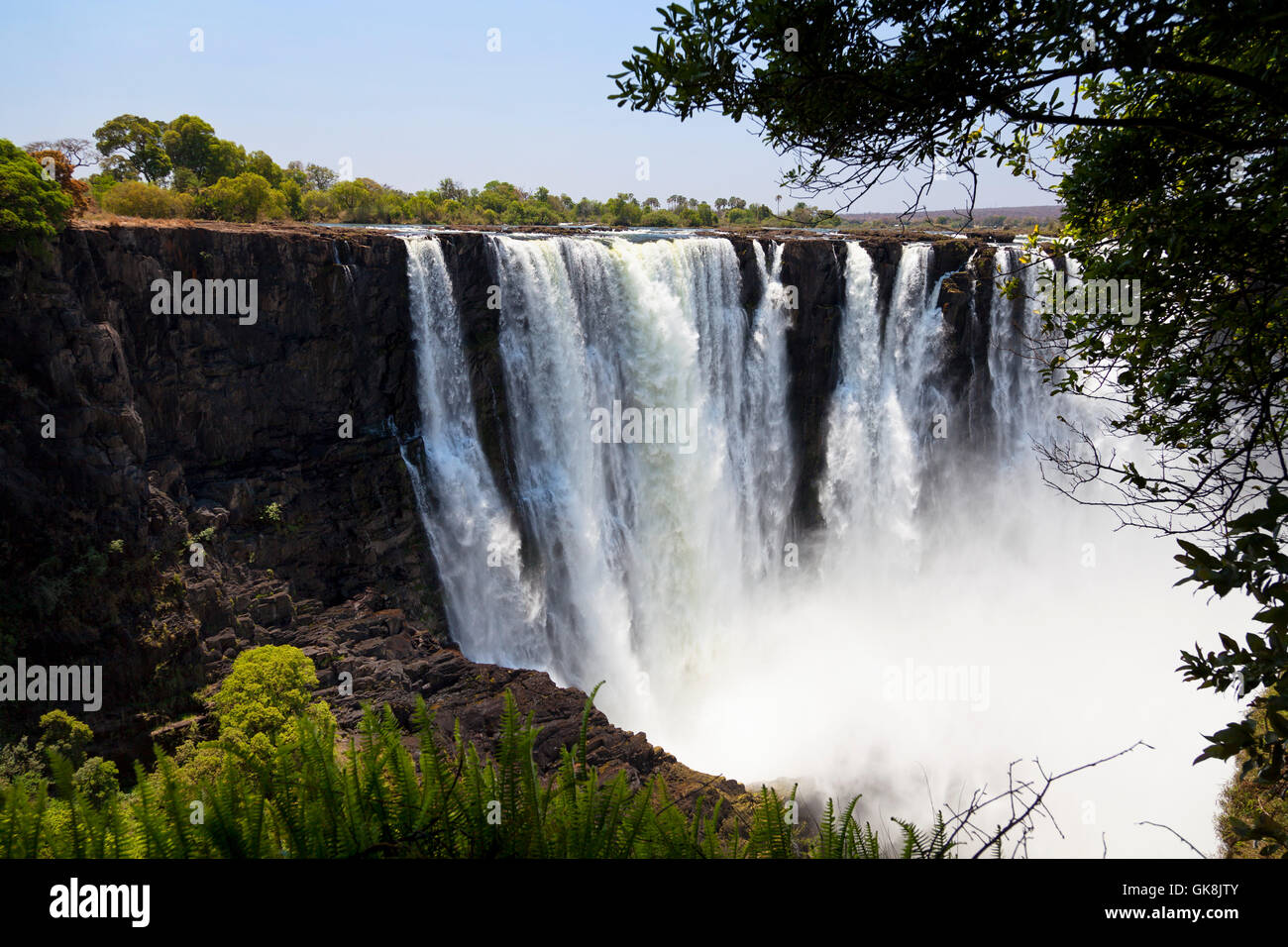victoria falls in zimbabwe Stock Photo