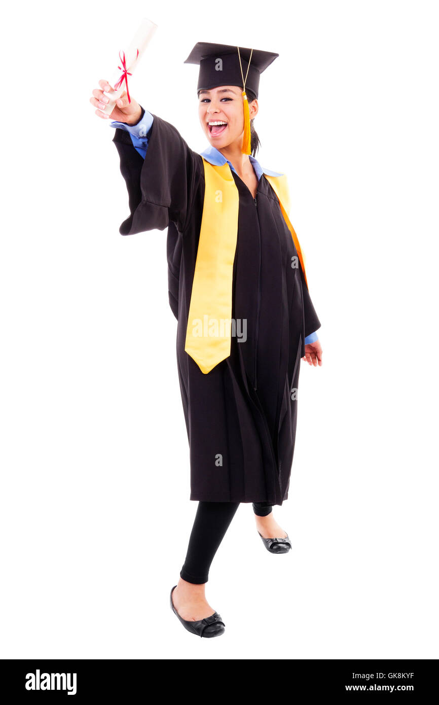 Female college student diploma Cut Out Stock Images & Pictures - Alamy