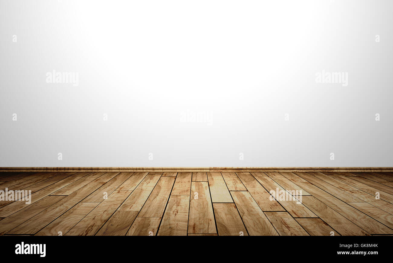 White Wall With Wooden Floor Birch Burl Stock Photo 115132099