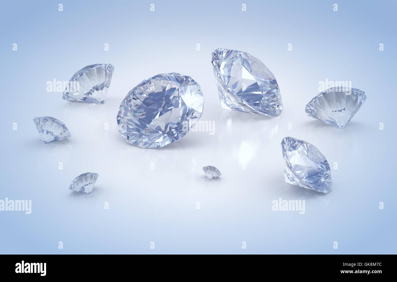 wealth valuable diamonds Stock Photo