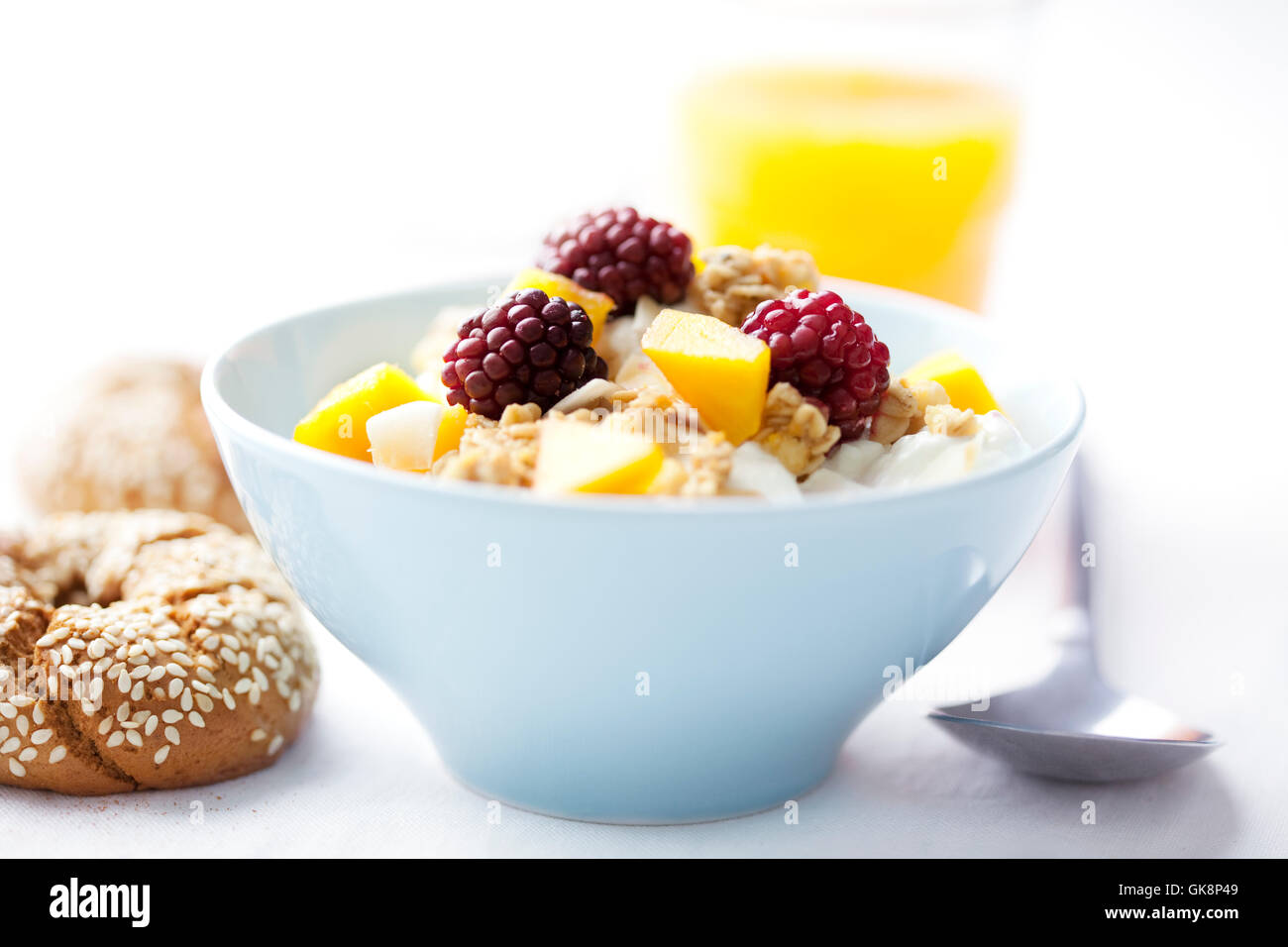 fruit orange juice cereal Stock Photo Alamy