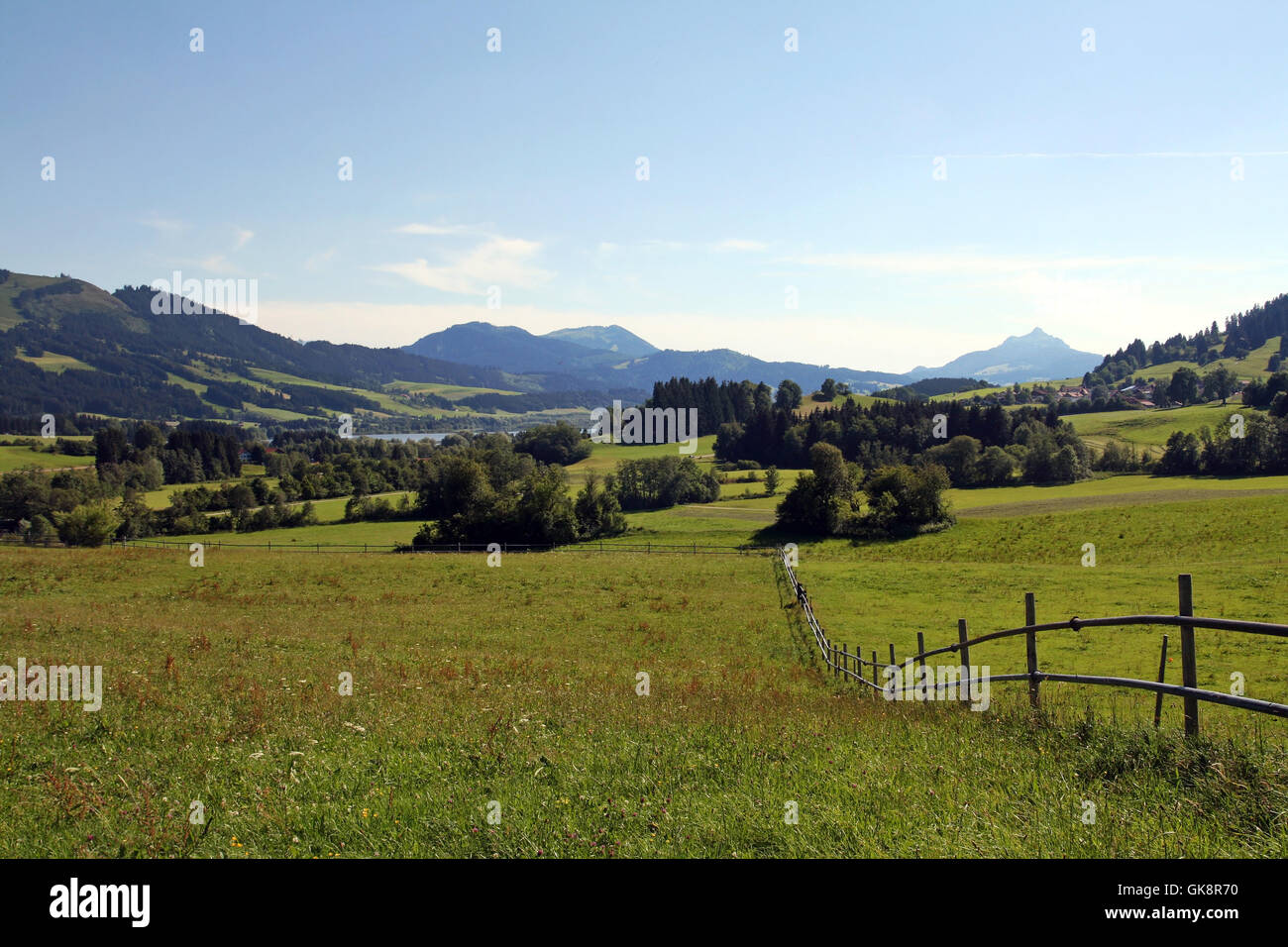 mountains alps meadows Stock Photo