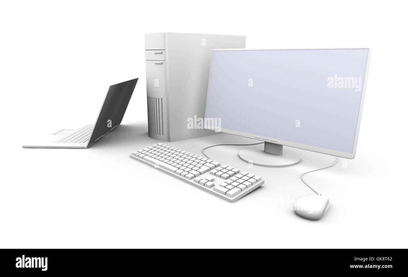 tower office laptop Stock Photo Alamy