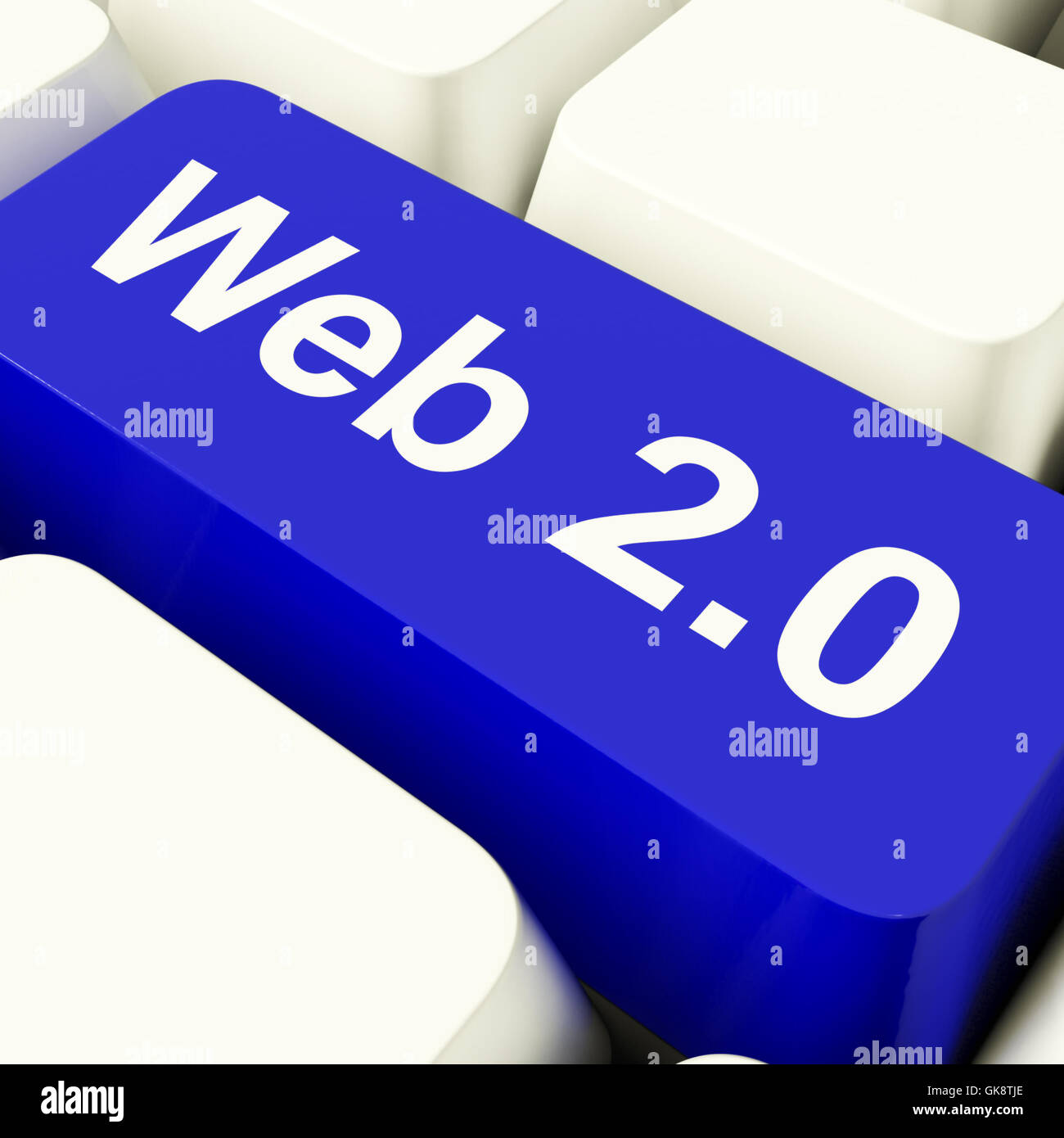 social button key Stock Photo