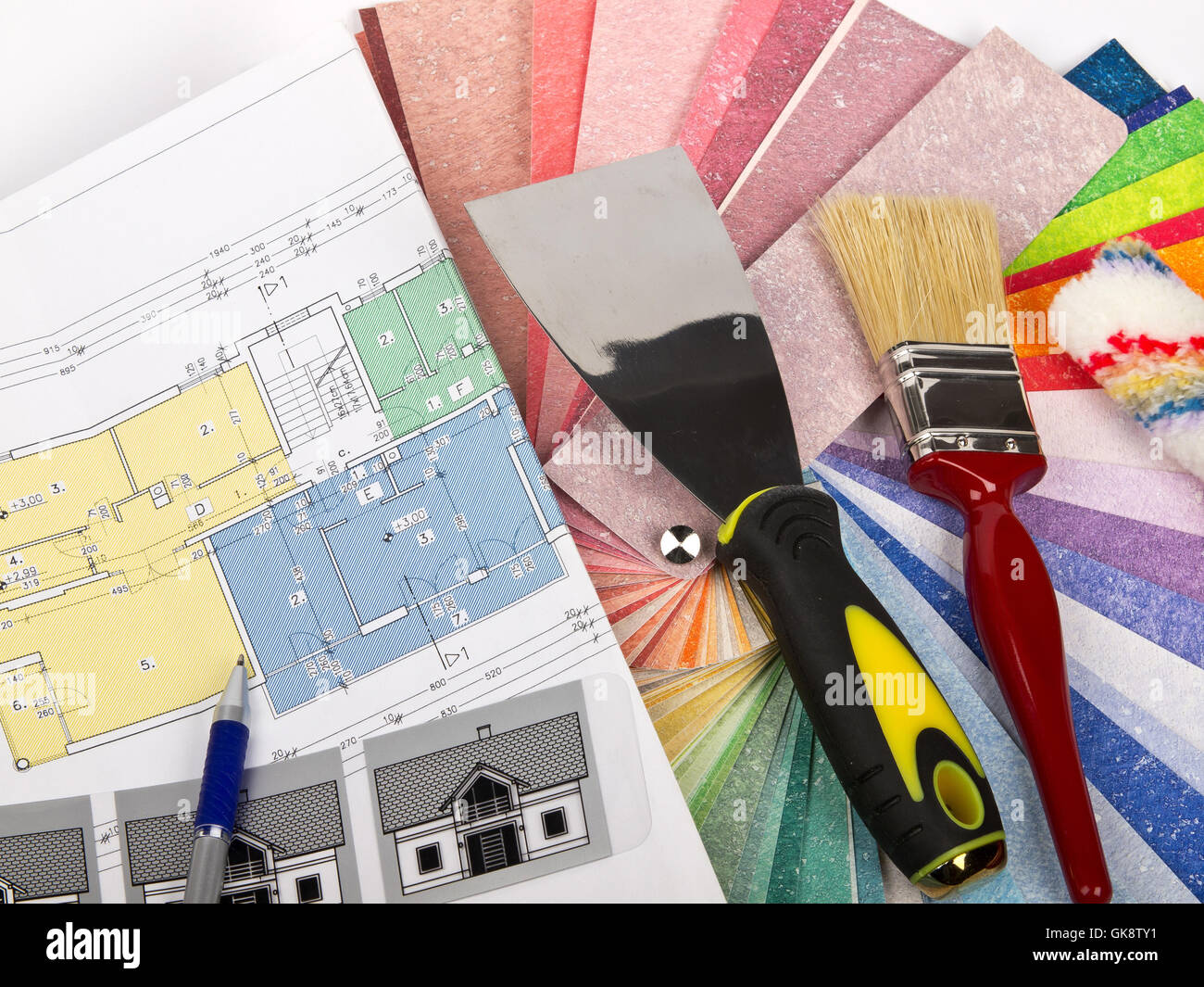 brush style of construction architecture Stock Photo Alamy