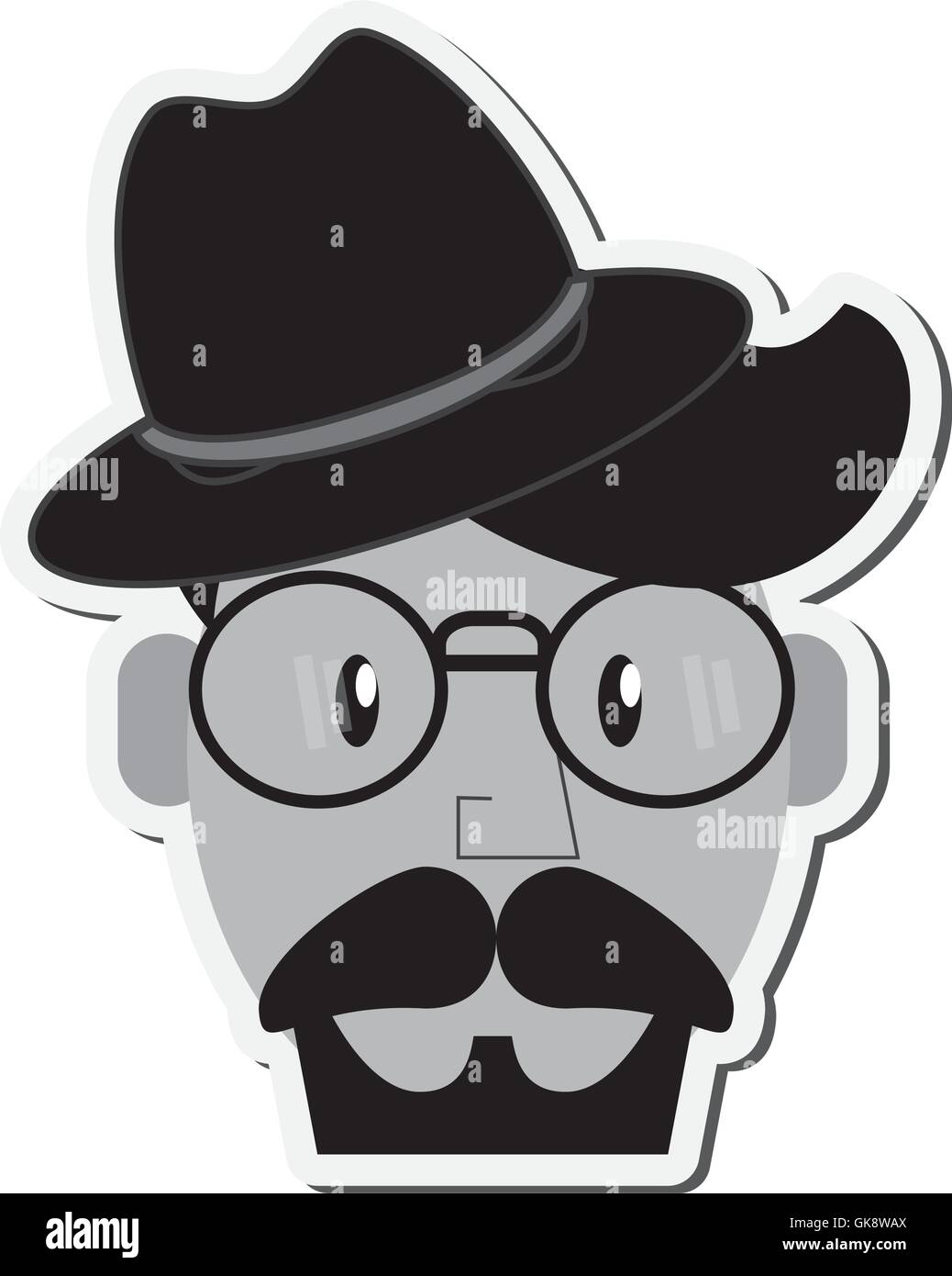 hipster style man cartoon design Stock Vector Image & Art - Alamy