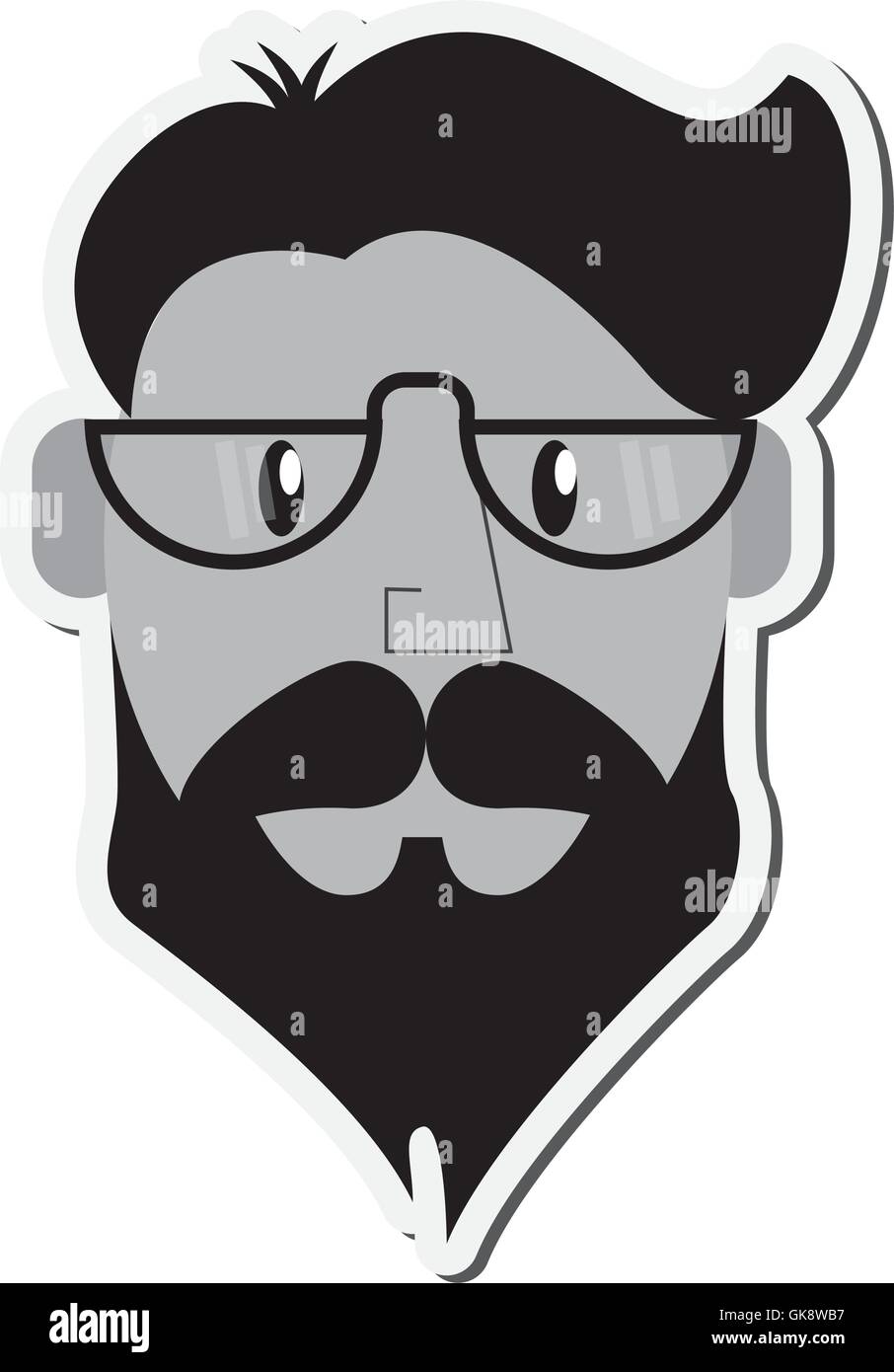 hipster style man cartoon design Stock Vector Image & Art - Alamy