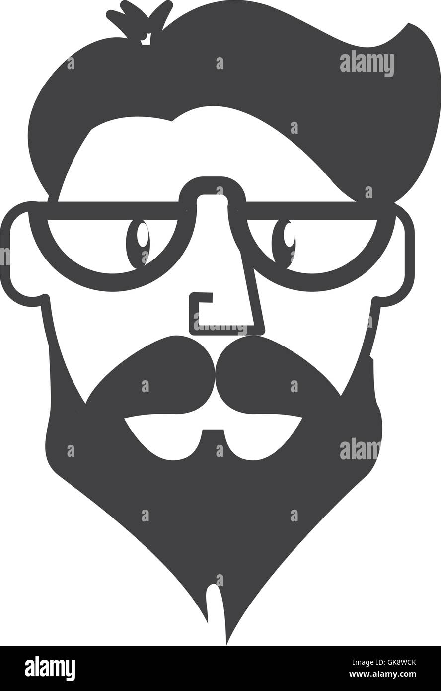 hipster style man cartoon design Stock Vector Image & Art - Alamy