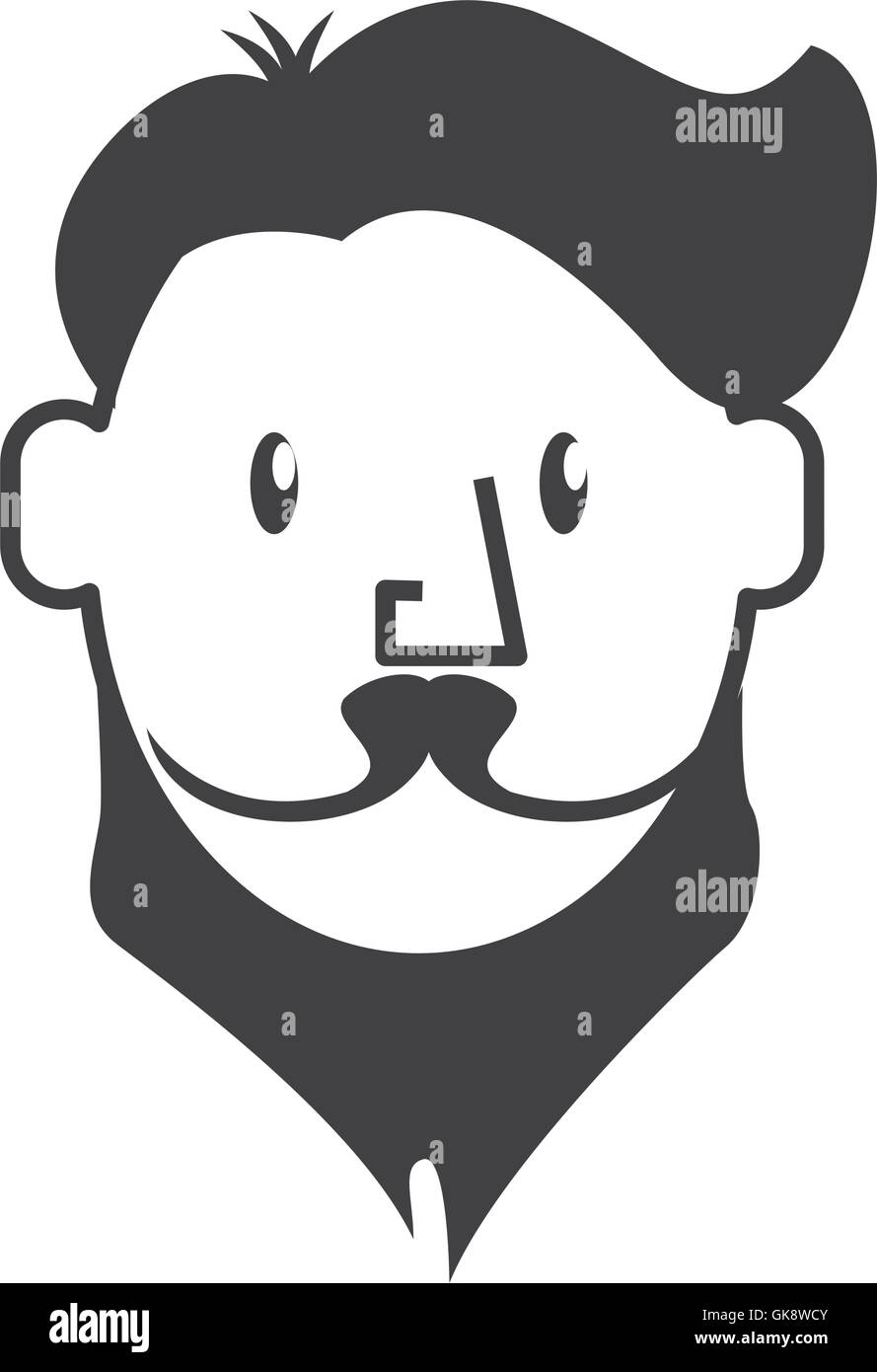 hipster style man cartoon design Stock Vector Image & Art - Alamy