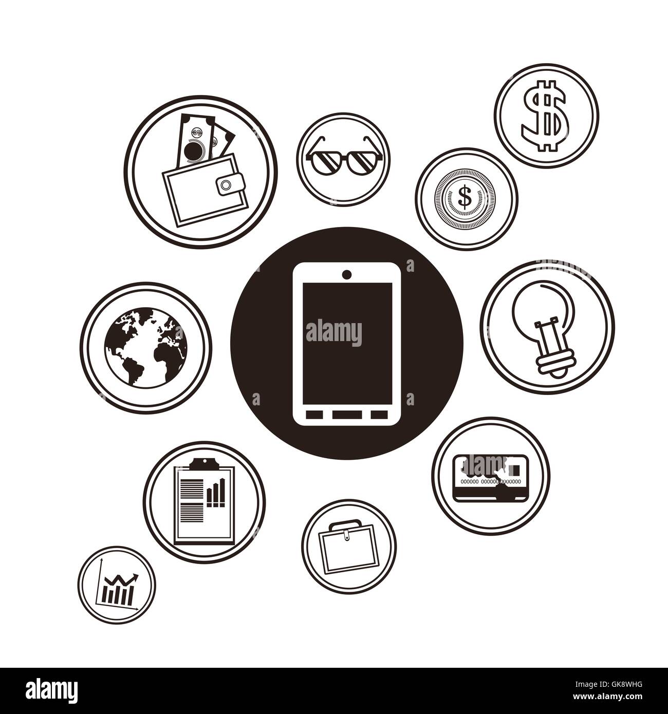 smartphone technology sketch design Stock Vector Image & Art - Alamy