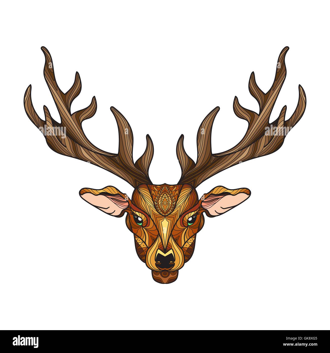 Angry Deer head collection 34116725 Vector Art at Vecteezy