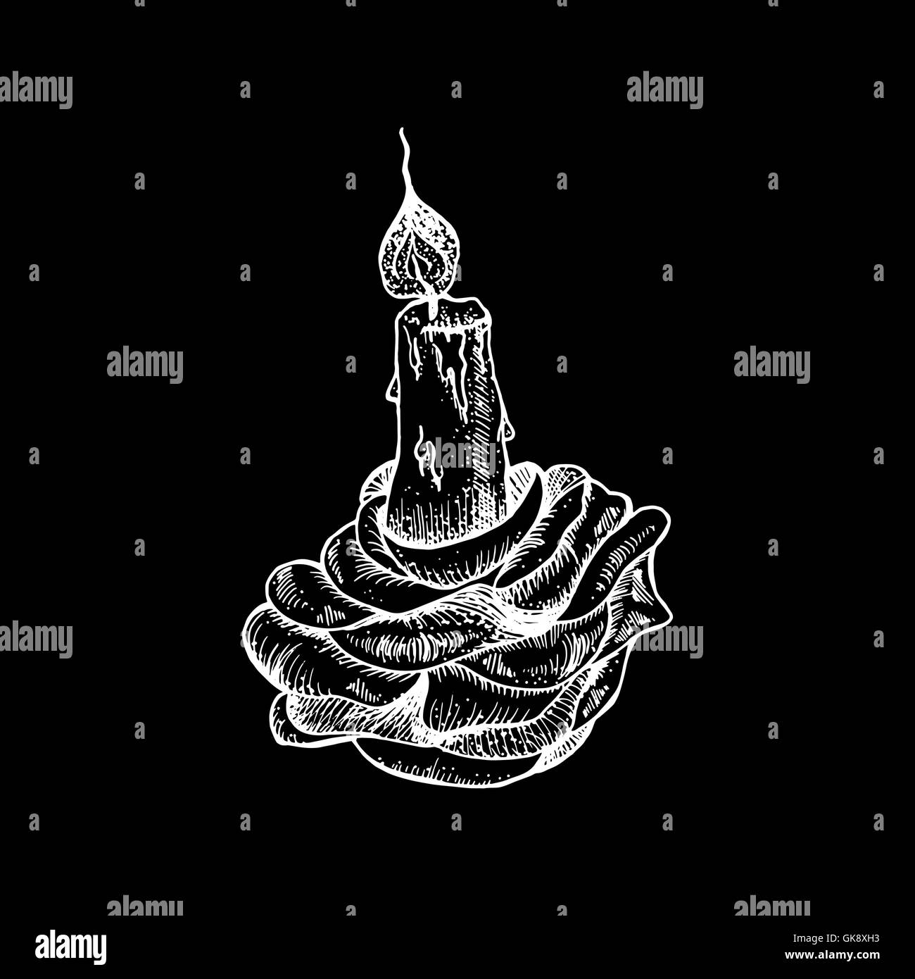 Burning Candle Tattoo