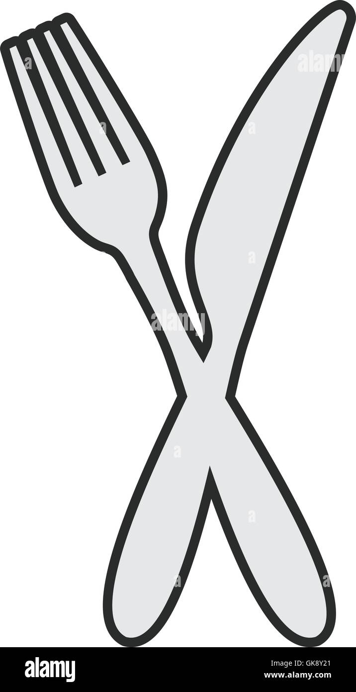 cutlery tool kitchenware isolated icon Stock Vector Image & Art - Alamy