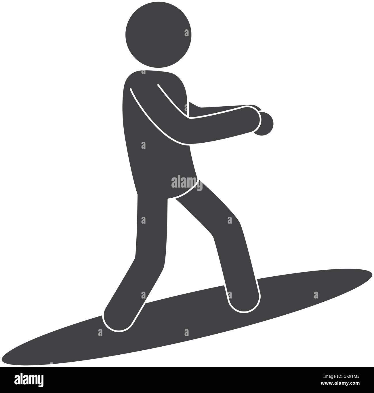Black man surfing Stock Vector Images - Alamy
