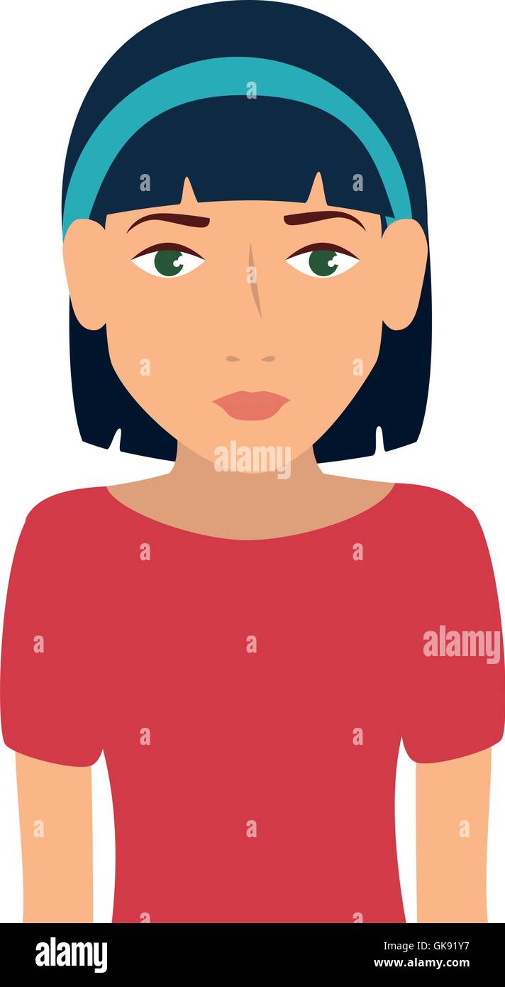woman girl female hair person face head Stock Vector Image & Art Alamy