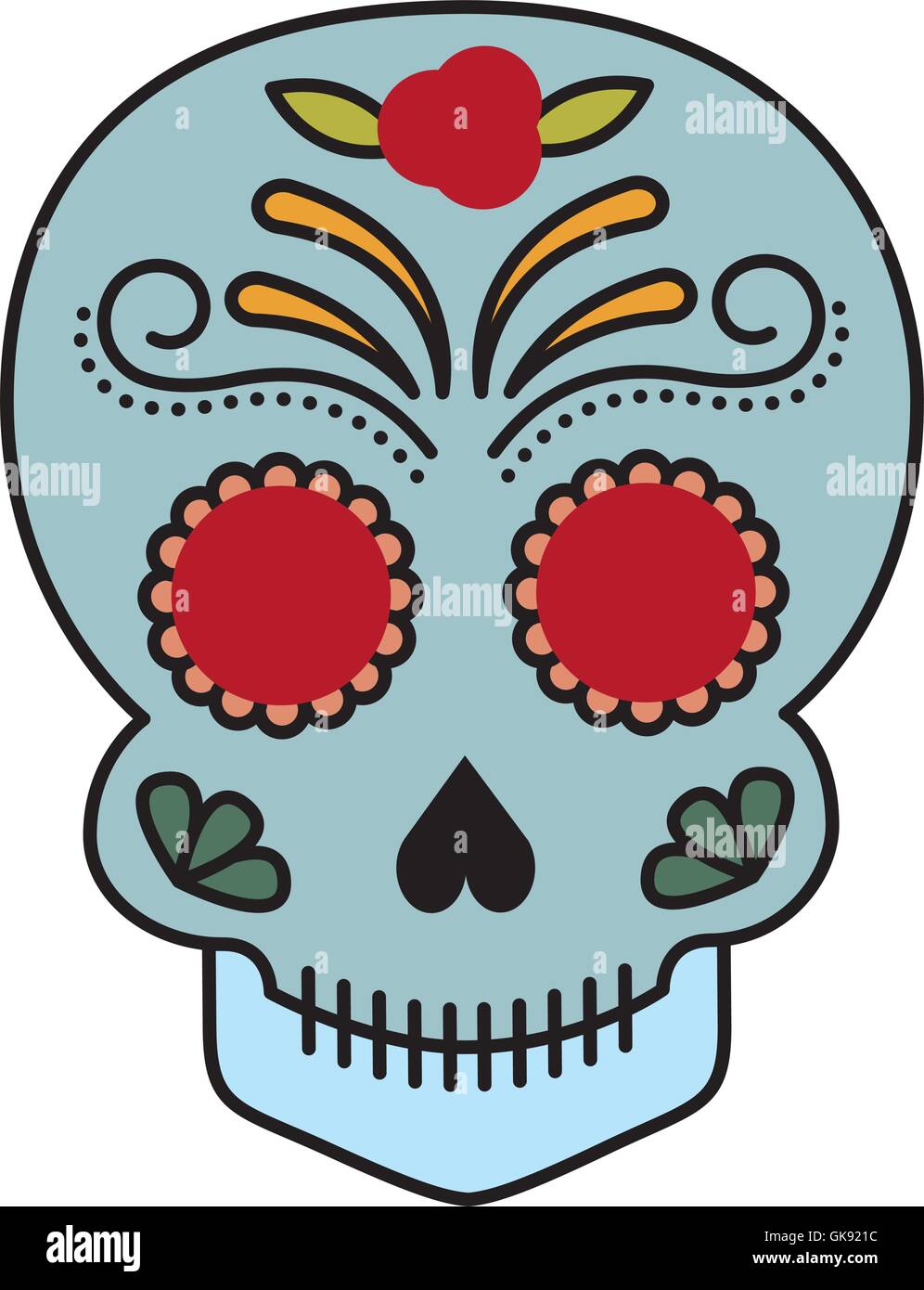 skull drawing tattoo style isolated icon Stock Vector Image & Art - Alamy