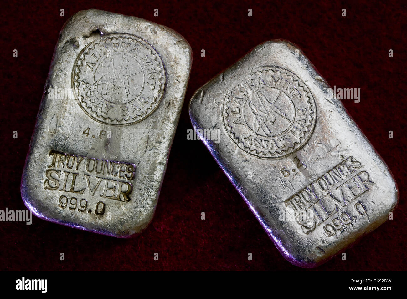 Silver ingots hires stock photography and images Alamy