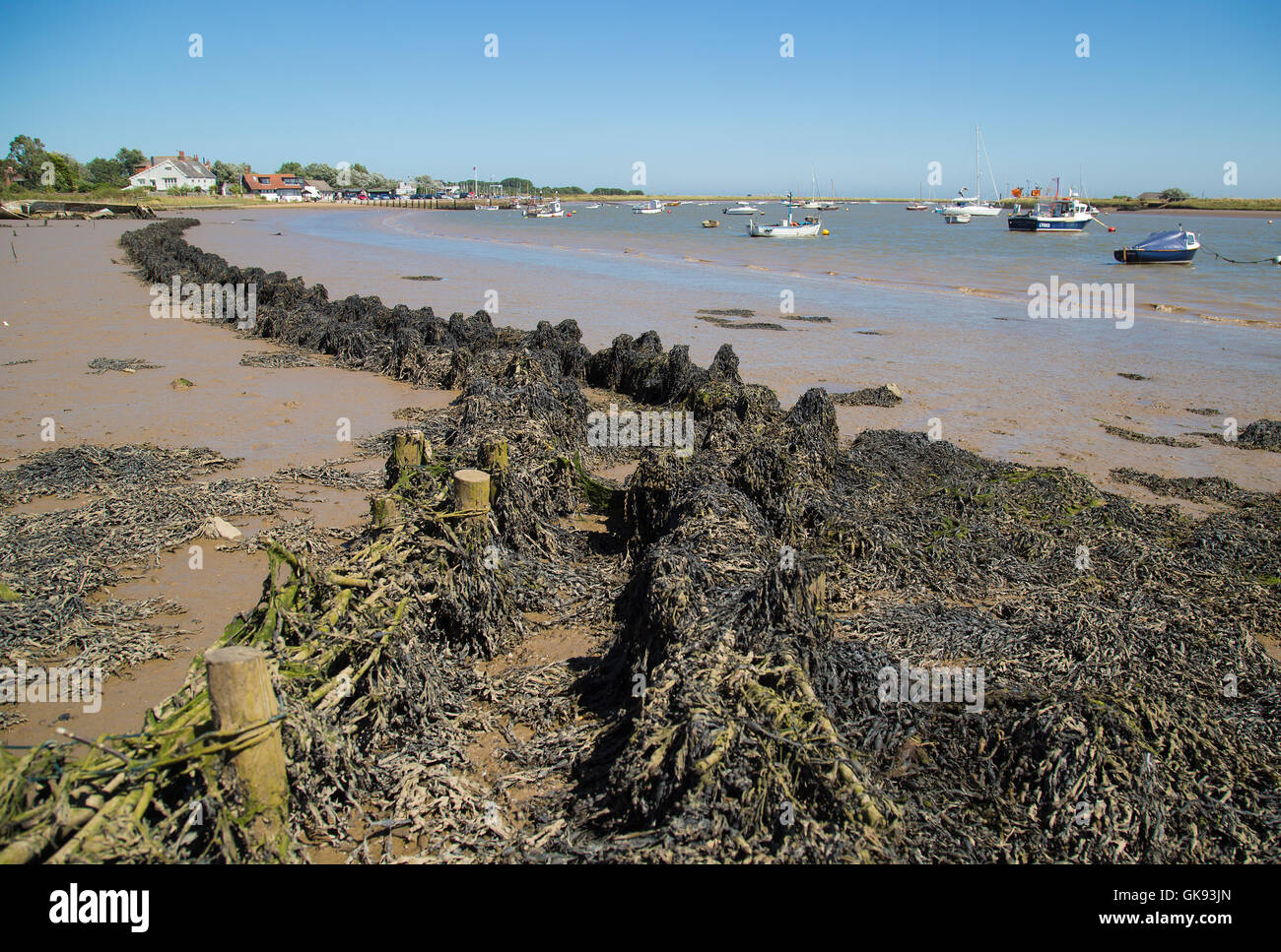 low tide on the River Ore in Orford Suffolk England Stock Photo