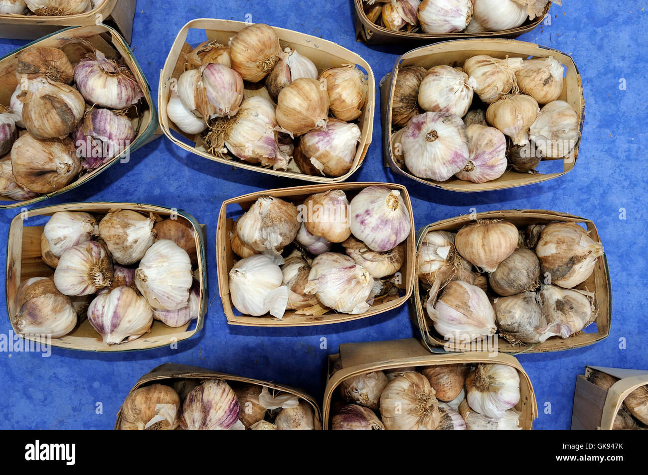 Garlic at a farmers market In France Stock Photo Alamy
