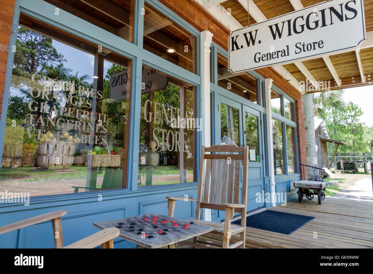 Bradenton Florida,Manatee Village historical Park,open-air museum,Wiggins General Store,1903,local heritage,settlement history,education,restored buil Stock Photo
