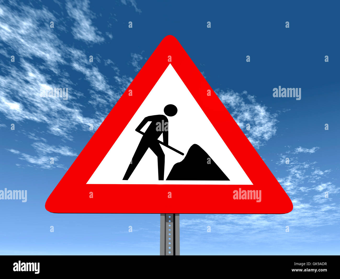 traffic signs construction Stock Photo Alamy