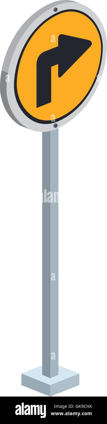traffic signal with arrow isometric icon Stock Vector Image & Art - Alamy