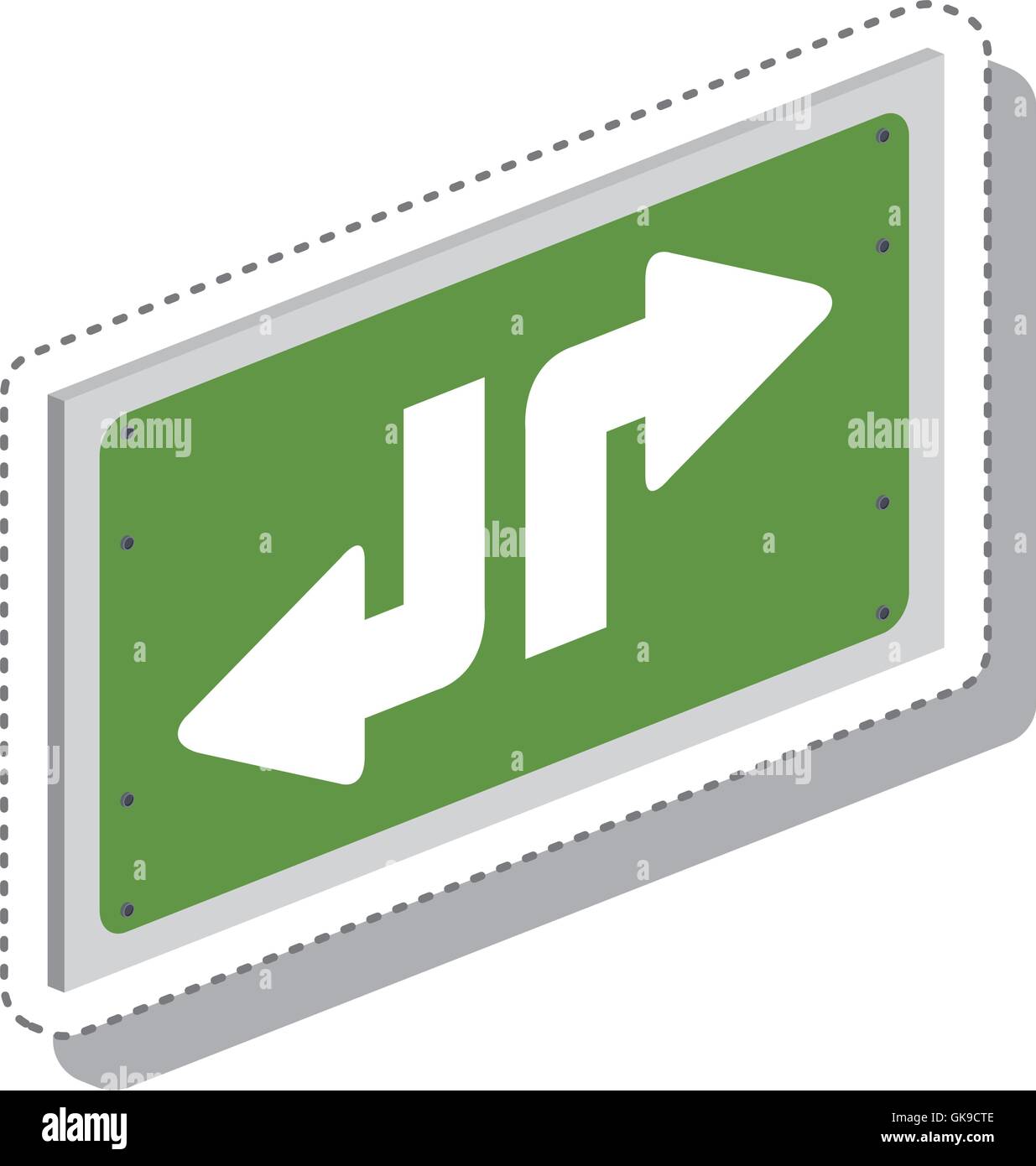 traffic signal with arrow isometric icon Stock Vector Image & Art - Alamy