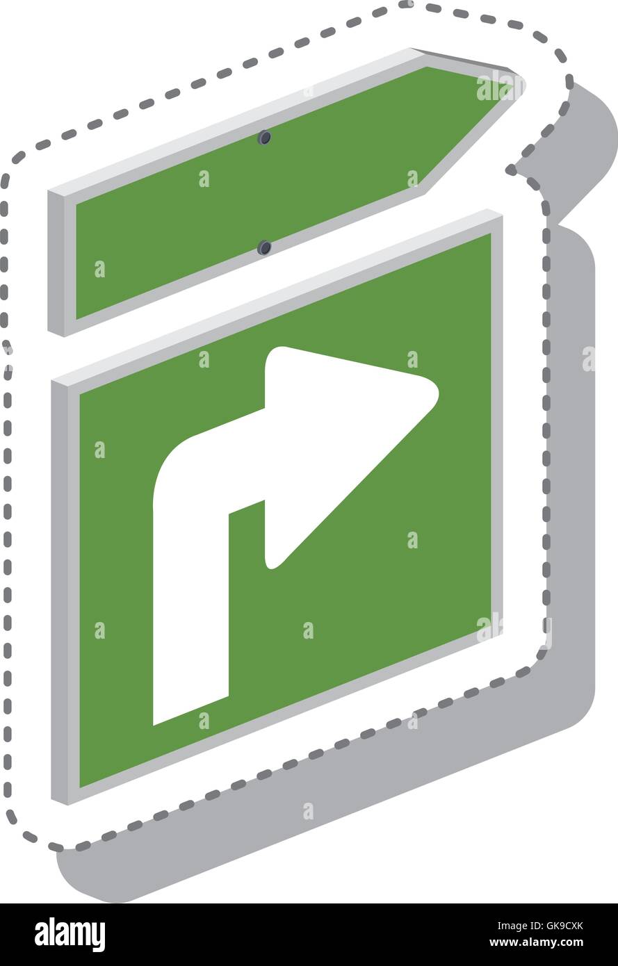 traffic signal with arrow isometric icon Stock Vector Image & Art - Alamy