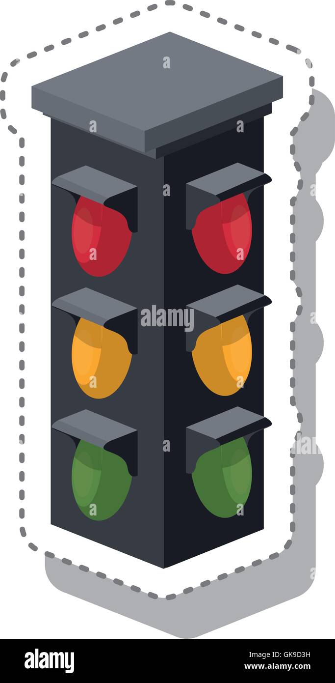 traffic light isometric icon Stock Vector Image & Art - Alamy