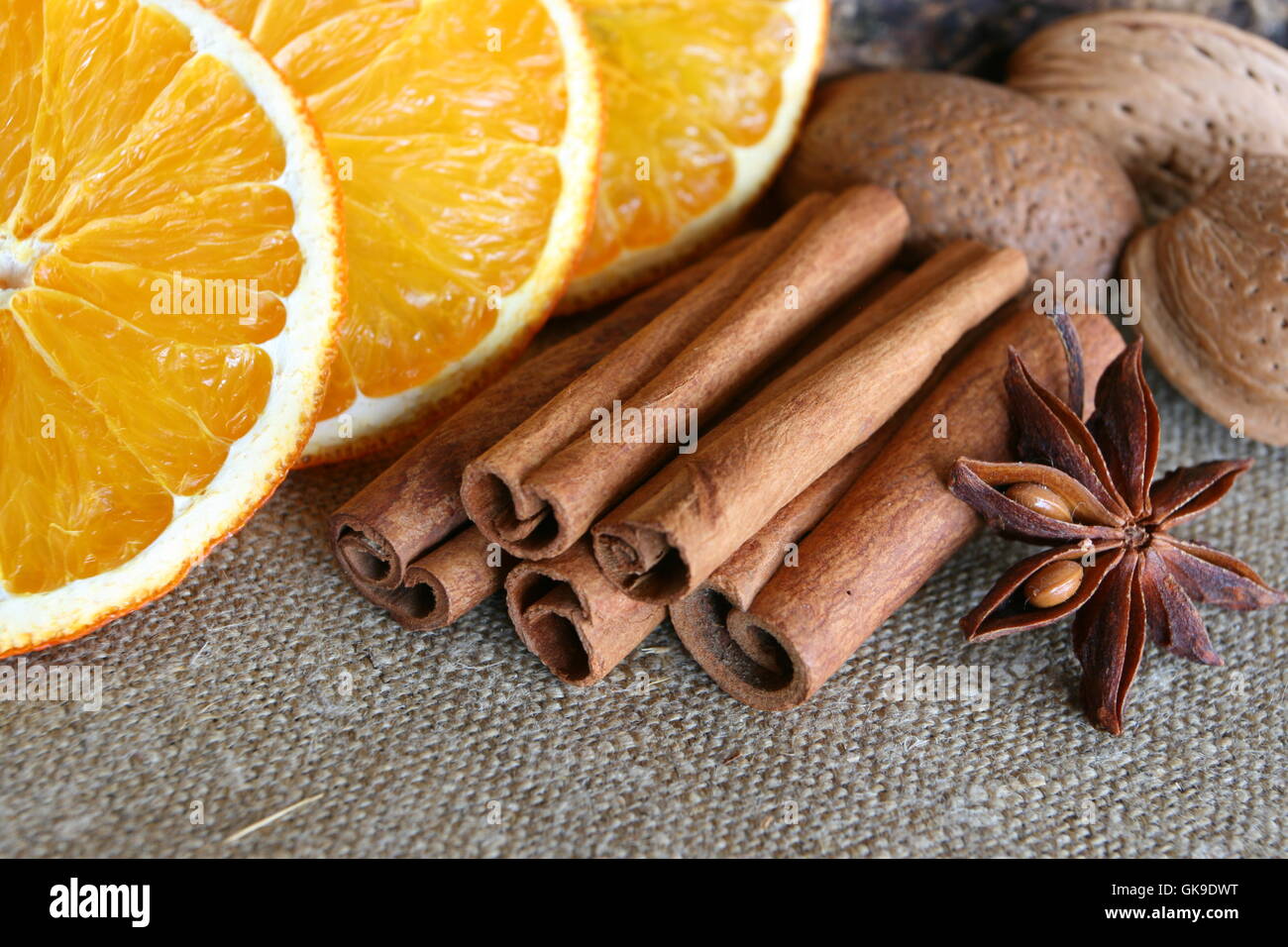 spice condiment orange Stock Photo