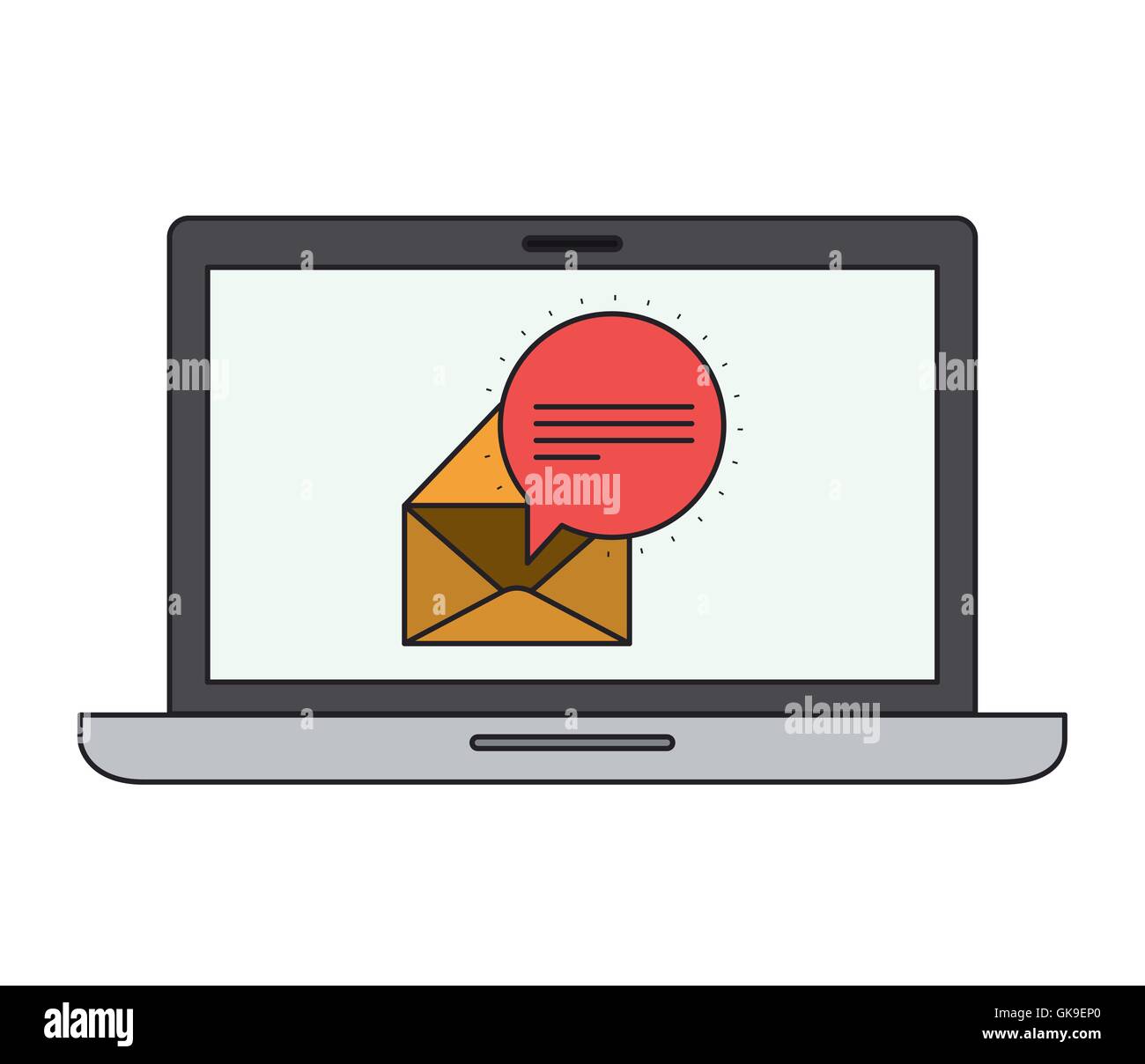 laptop computer isolated icon Stock Vector Image & Art - Alamy