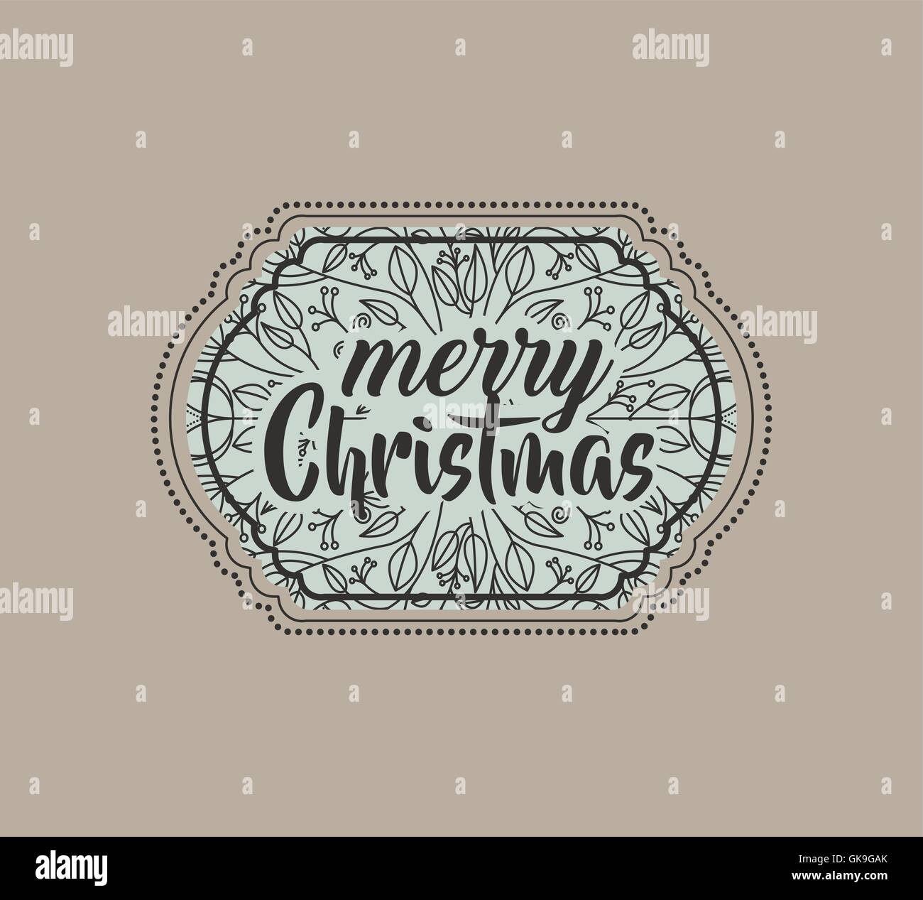 christmas vintage frame icon Stock Vector Image & Art - Alamy
