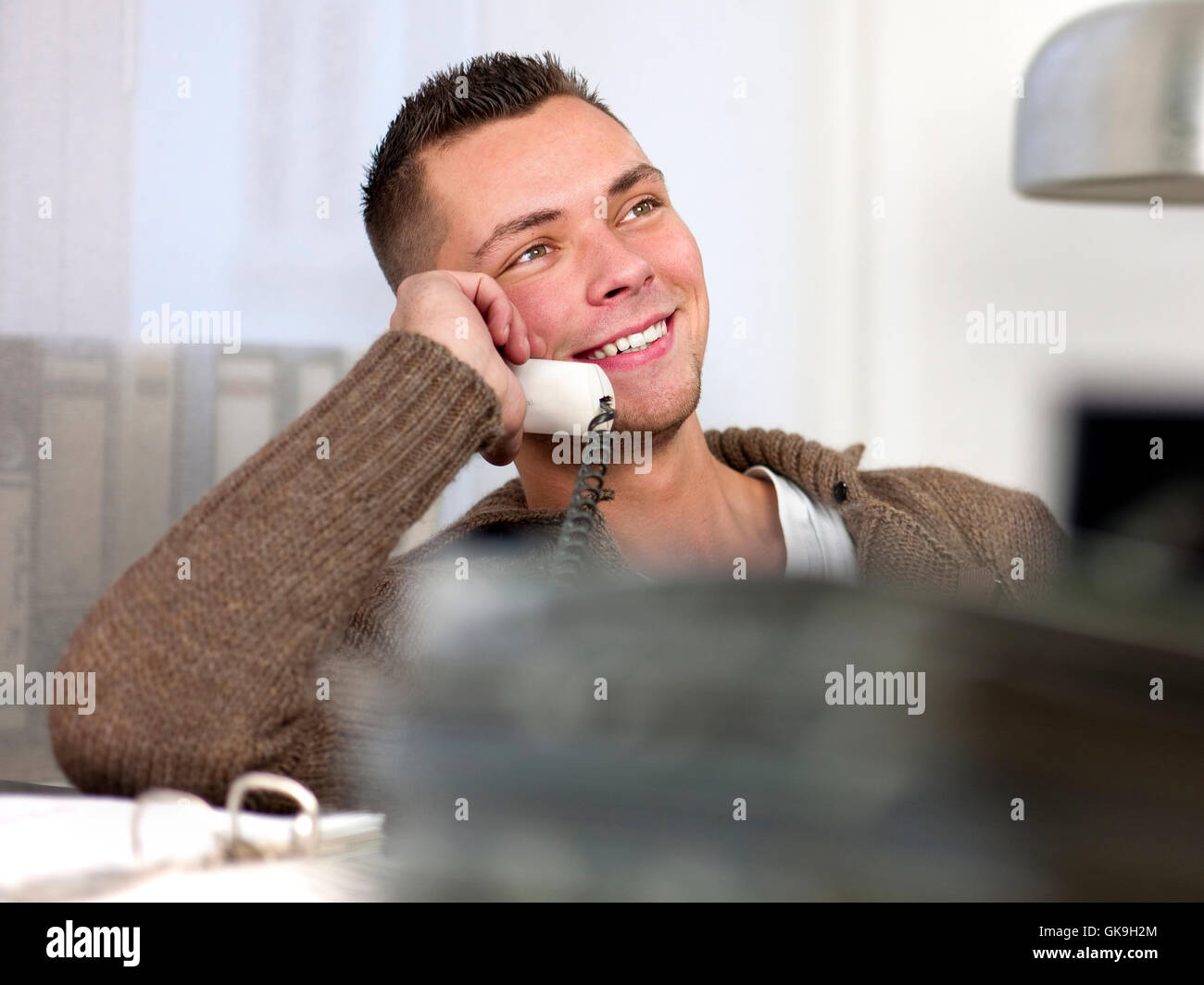 telephone phone office Stock Photo