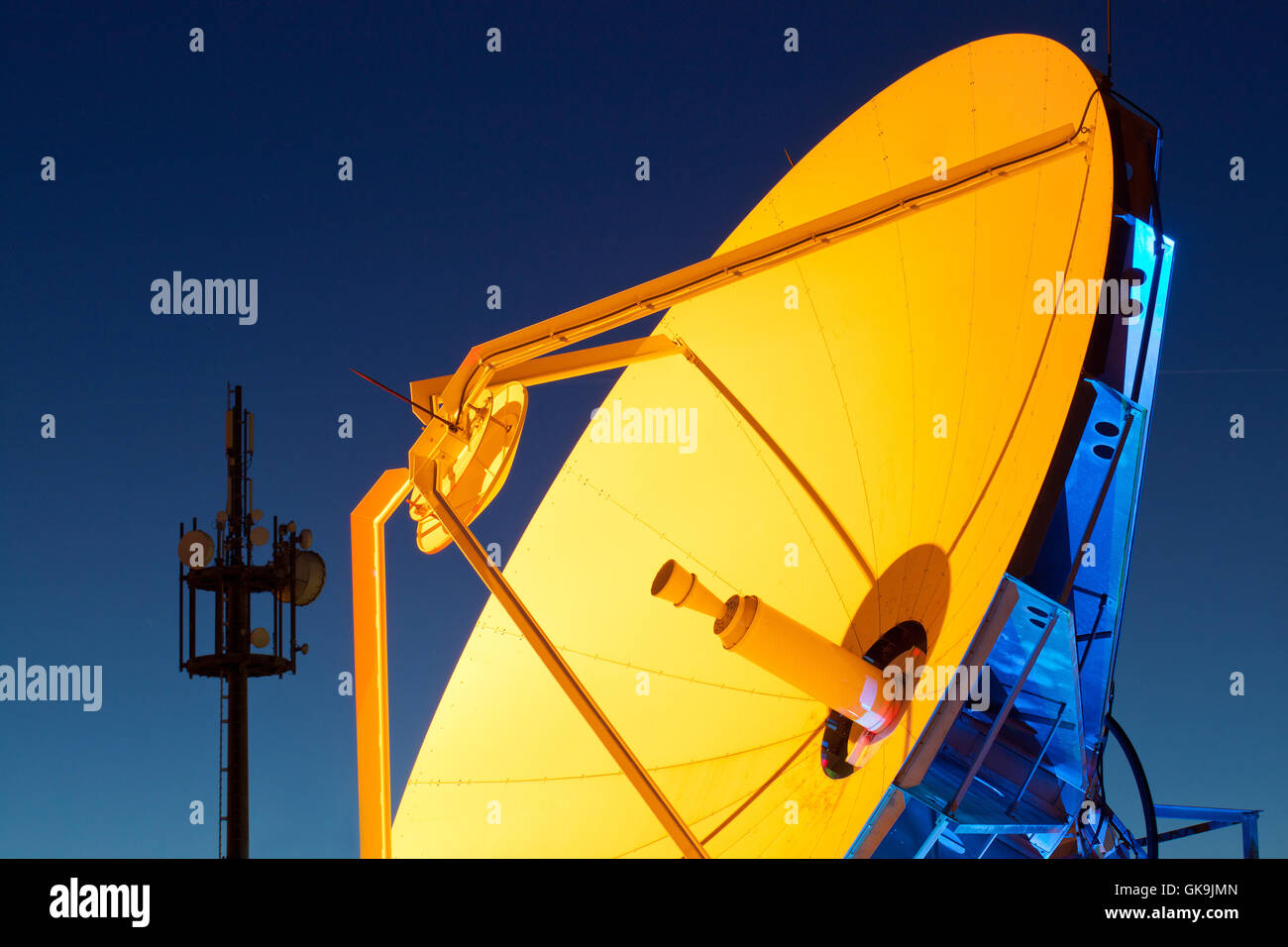 communication antennae reflector Stock Photo
