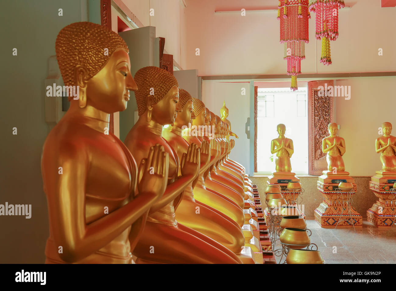 Golden Buddha select focus Stock Photo